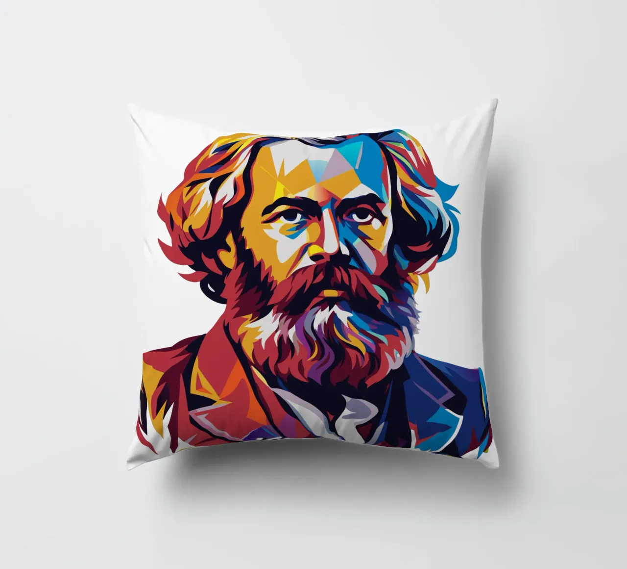 Karl Marx in WPAP Pop Art cojín de vectorartnesia