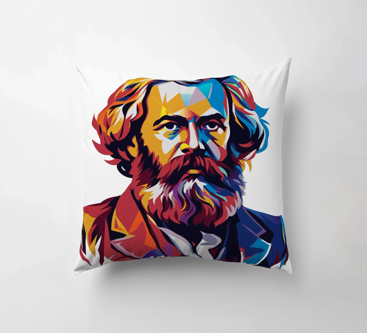 Karl Marx in WPAP Pop Art cuscino da vectorartnesia