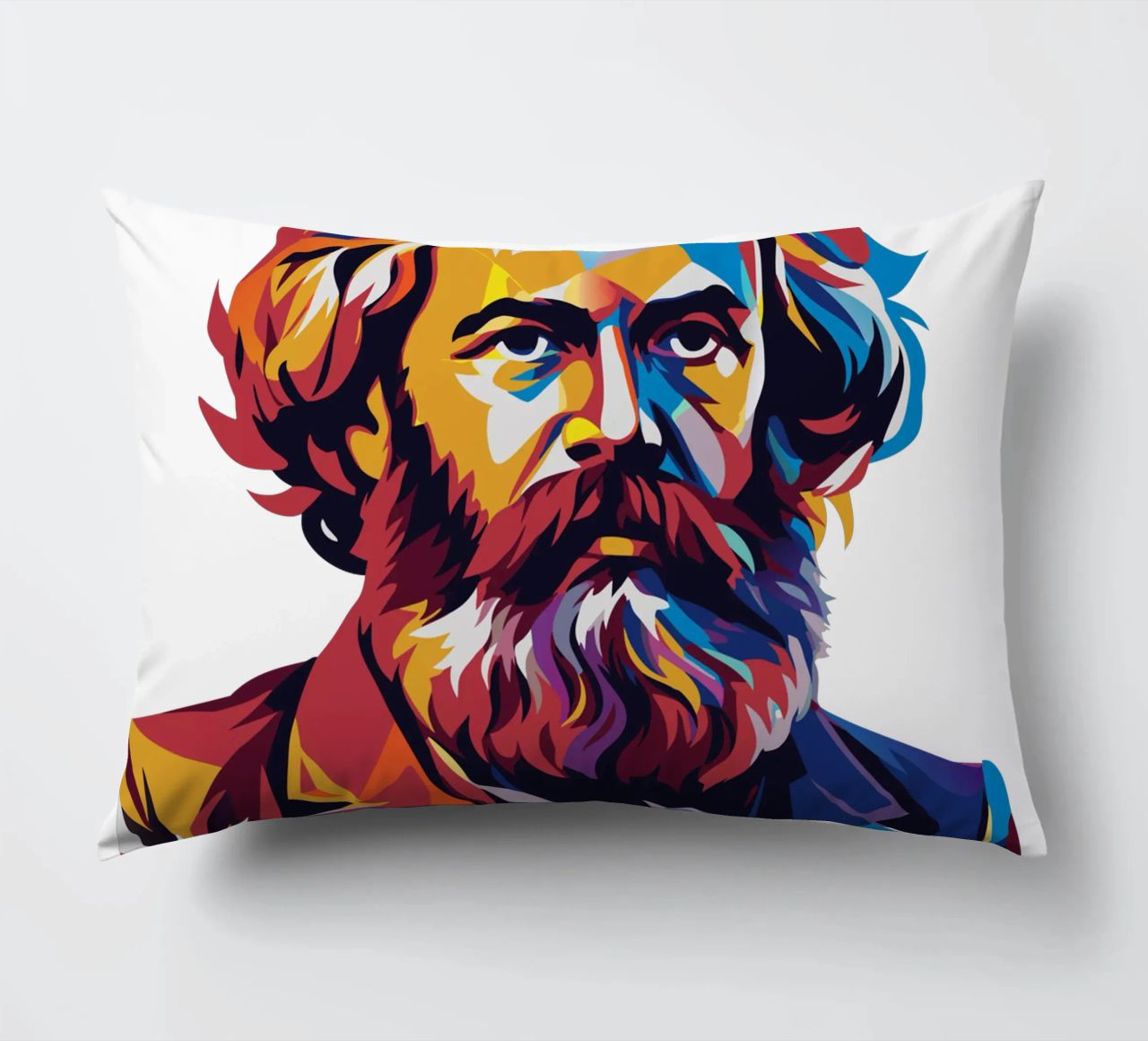 Karl Marx in WPAP Pop Art cuscino da vectorartnesia