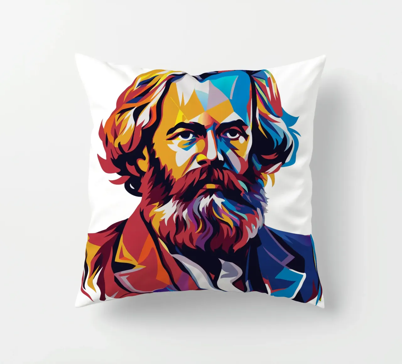 Karl Marx in WPAP Pop Art cojín de vectorartnesia