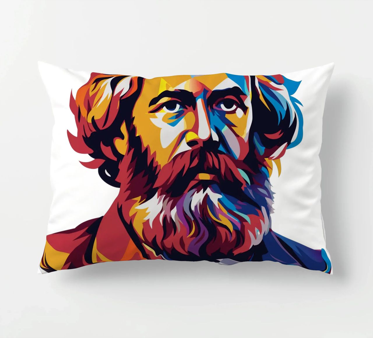 Karl Marx in WPAP Pop Art cuscino da vectorartnesia