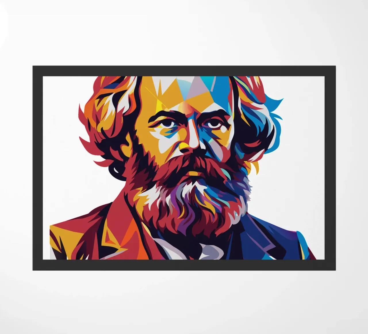 Karl Marx in WPAP Pop Art zerbino da vectorartnesia