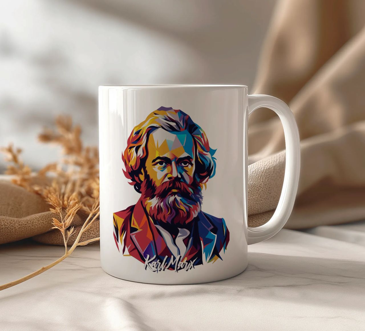Karl Marx in WPAP Pop Art tazza in ceramica da vectorartnesia
