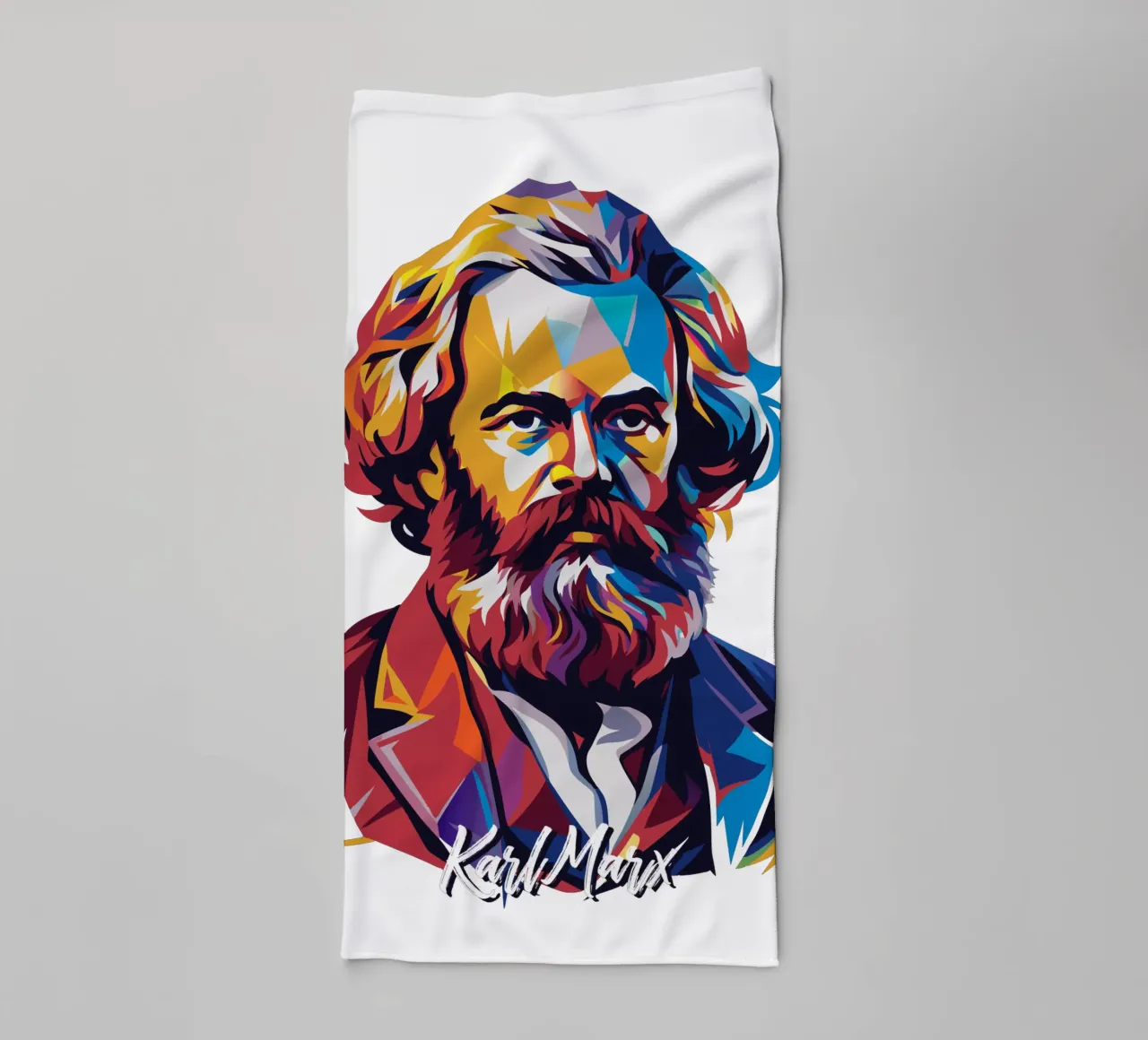 Karl Marx in WPAP Pop Art asciugamano da bagno da vectorartnesia