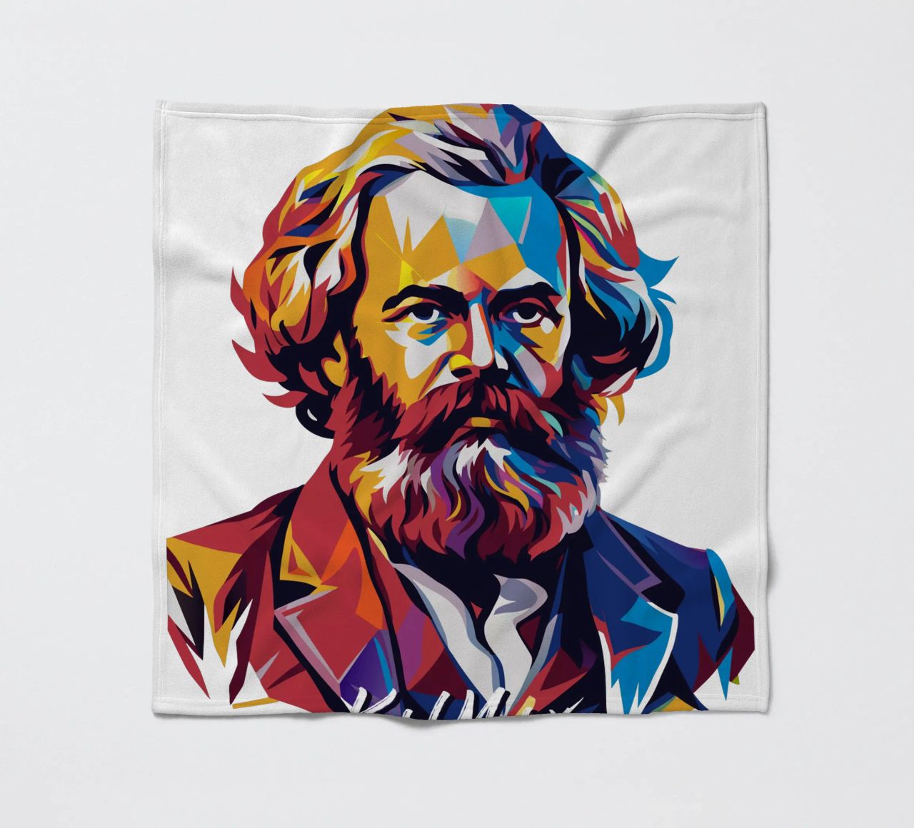 Karl Marx in WPAP Pop Art coperta in pile da vectorartnesia