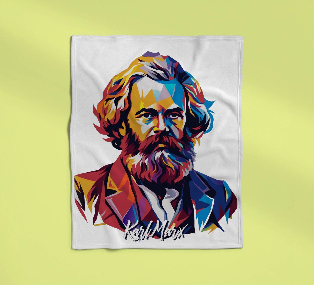 Karl Marx in WPAP Pop Art coperta in pile da vectorartnesia