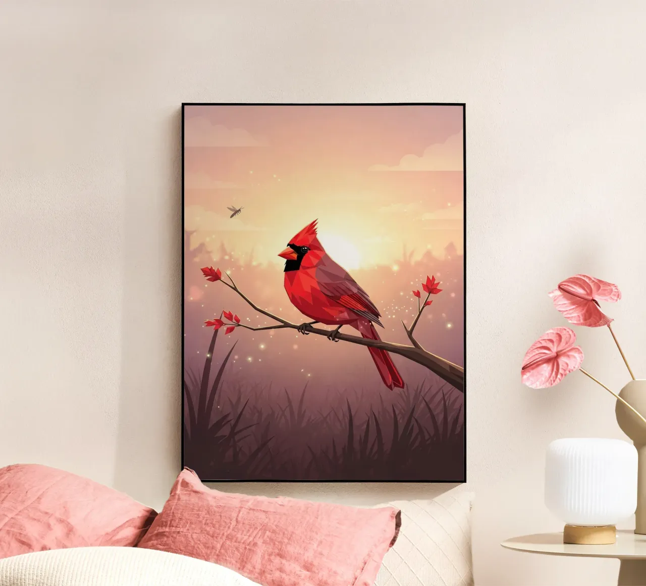 Cardinal Red Bird plexiglass da FlatPrint Studio
