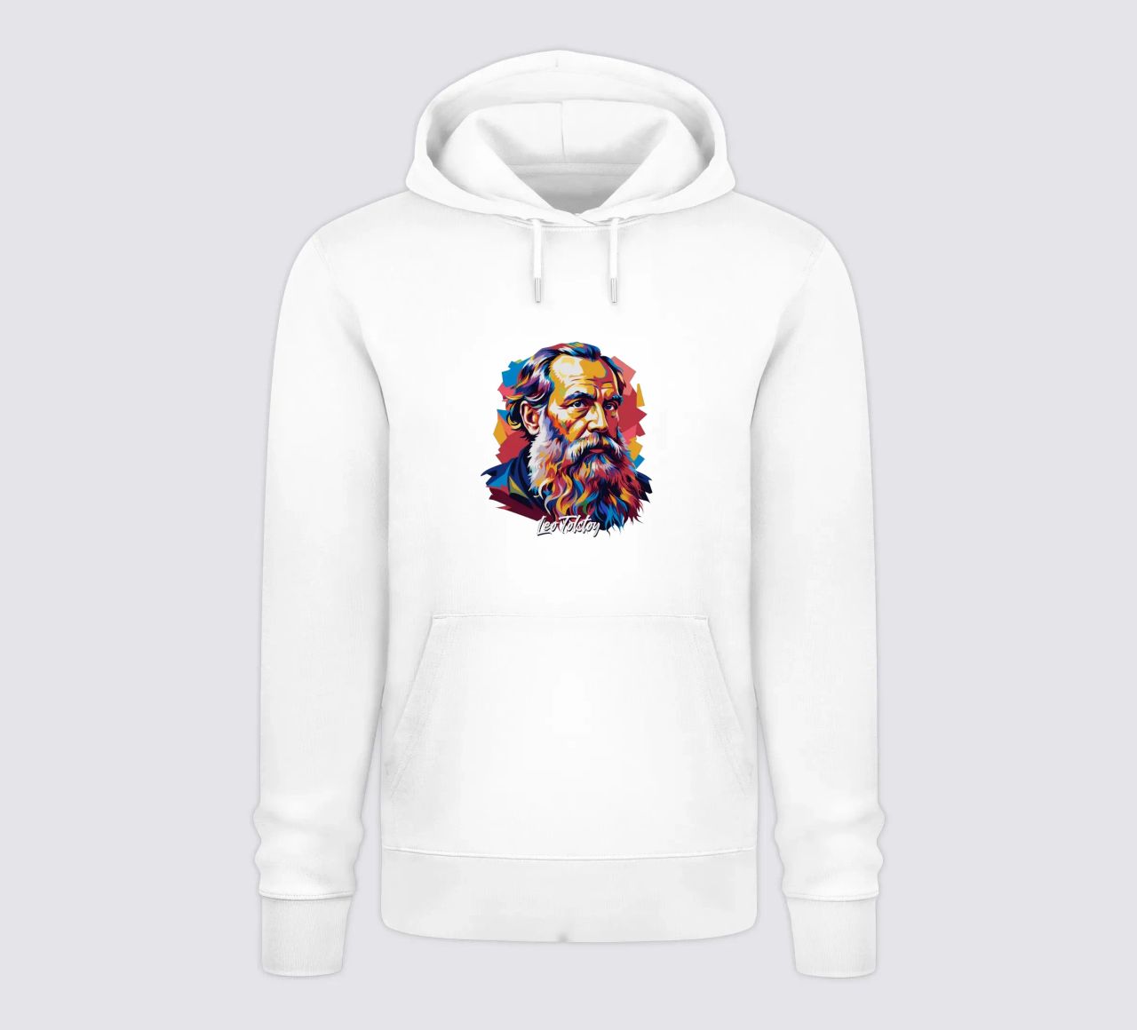 Leo Tolstoy in WPAP Pop Art felpa con cappuccio da vectorartnesia