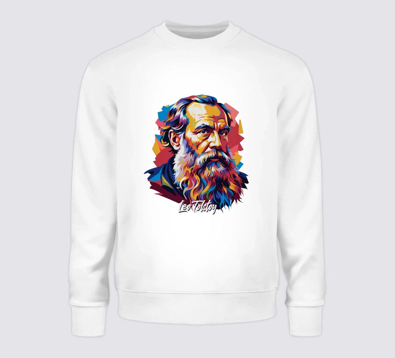 Leo Tolstoy in WPAP Pop Art felpa da vectorartnesia