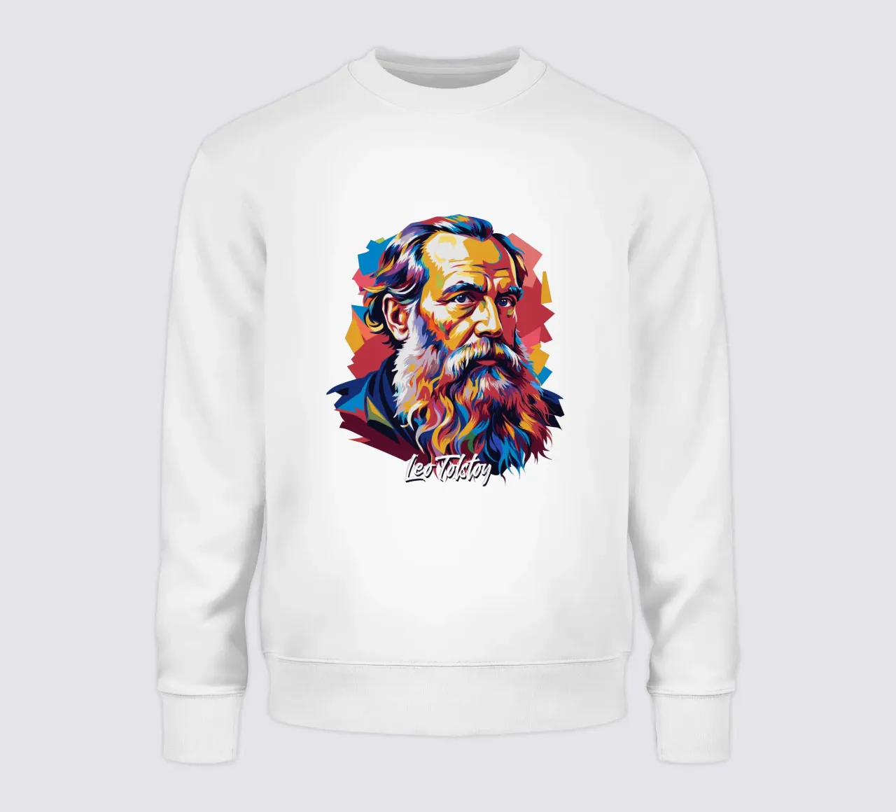 Leo Tolstoy in WPAP Pop Art felpa da vectorartnesia