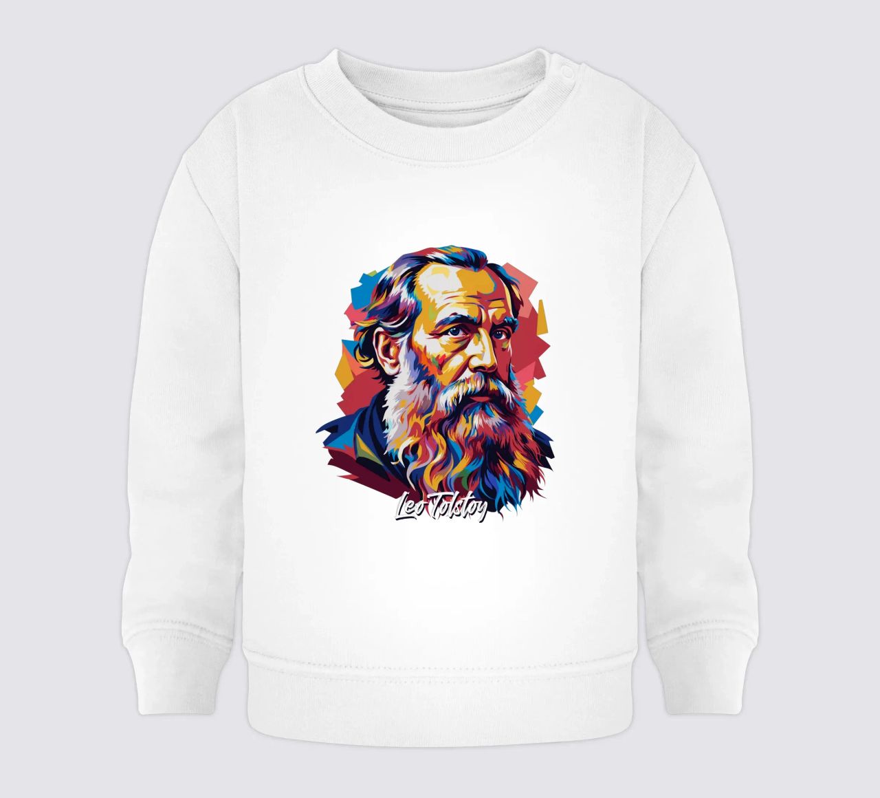 Leo Tolstoy in WPAP Pop Art felpa neonato da vectorartnesia