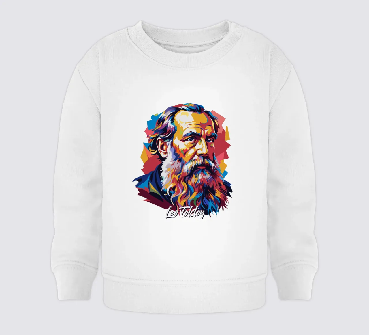 Leo Tolstoy in WPAP Pop Art felpa neonato da vectorartnesia