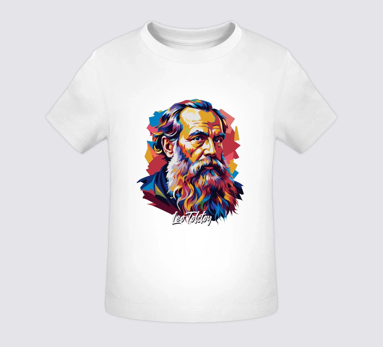Leo Tolstoy in WPAP Pop Art maglietta neonato da vectorartnesia