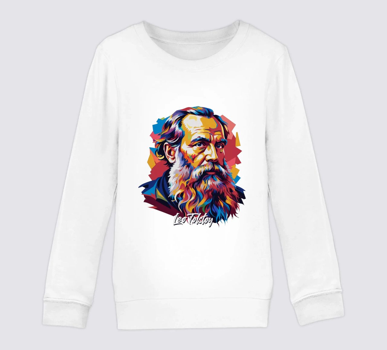 Leo Tolstoy in WPAP Pop Art felpa bambino da vectorartnesia