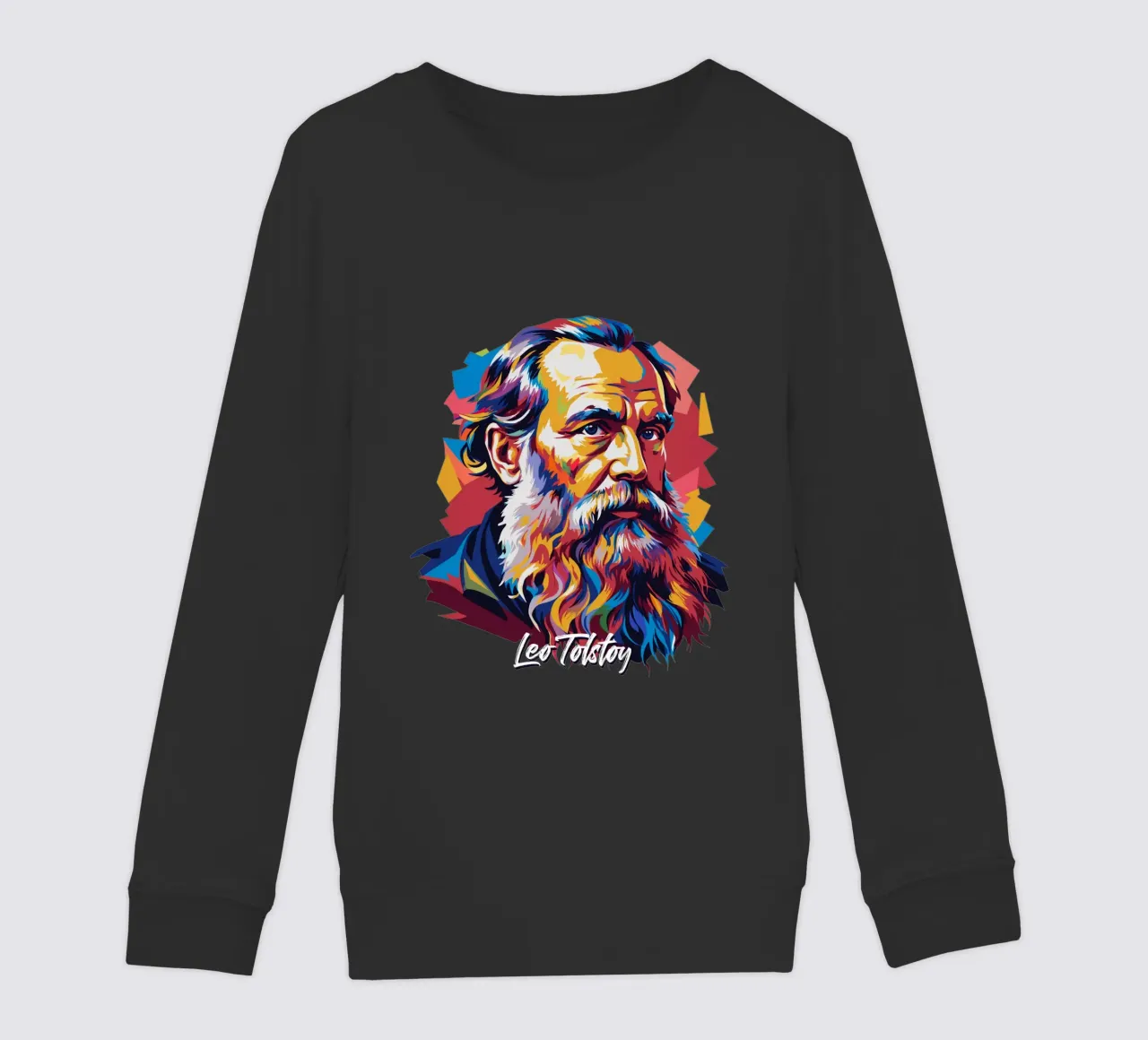 Leo Tolstoy in WPAP Pop Art felpa bambino da vectorartnesia
