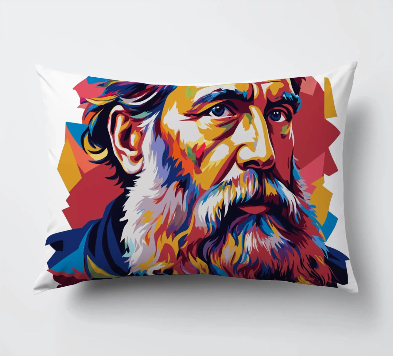Leo Tolstoy in WPAP Pop Art cuscino da vectorartnesia