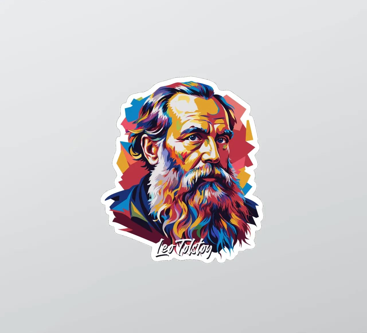 Leo Tolstoy in WPAP Pop Art adesivo da vectorartnesia