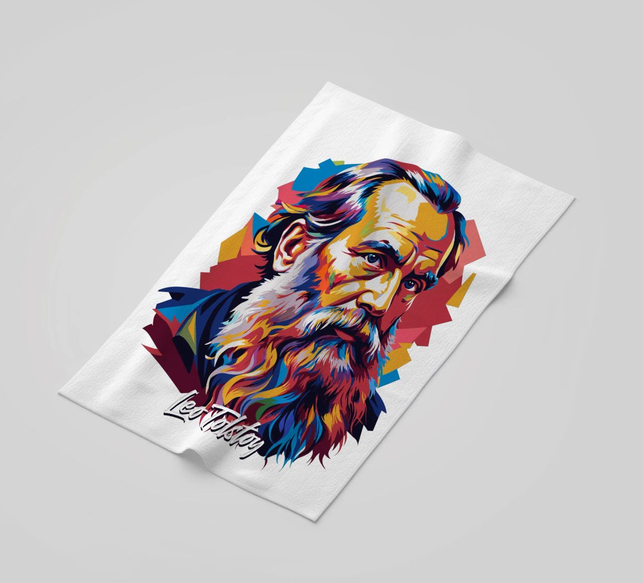 Leo Tolstoy in WPAP Pop Art telo mare da vectorartnesia