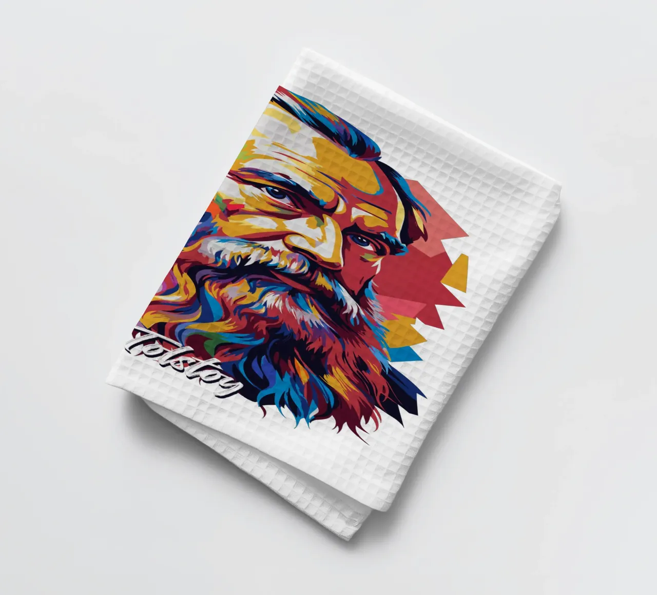 Leo Tolstoy in WPAP Pop Art torchon de vectorartnesia