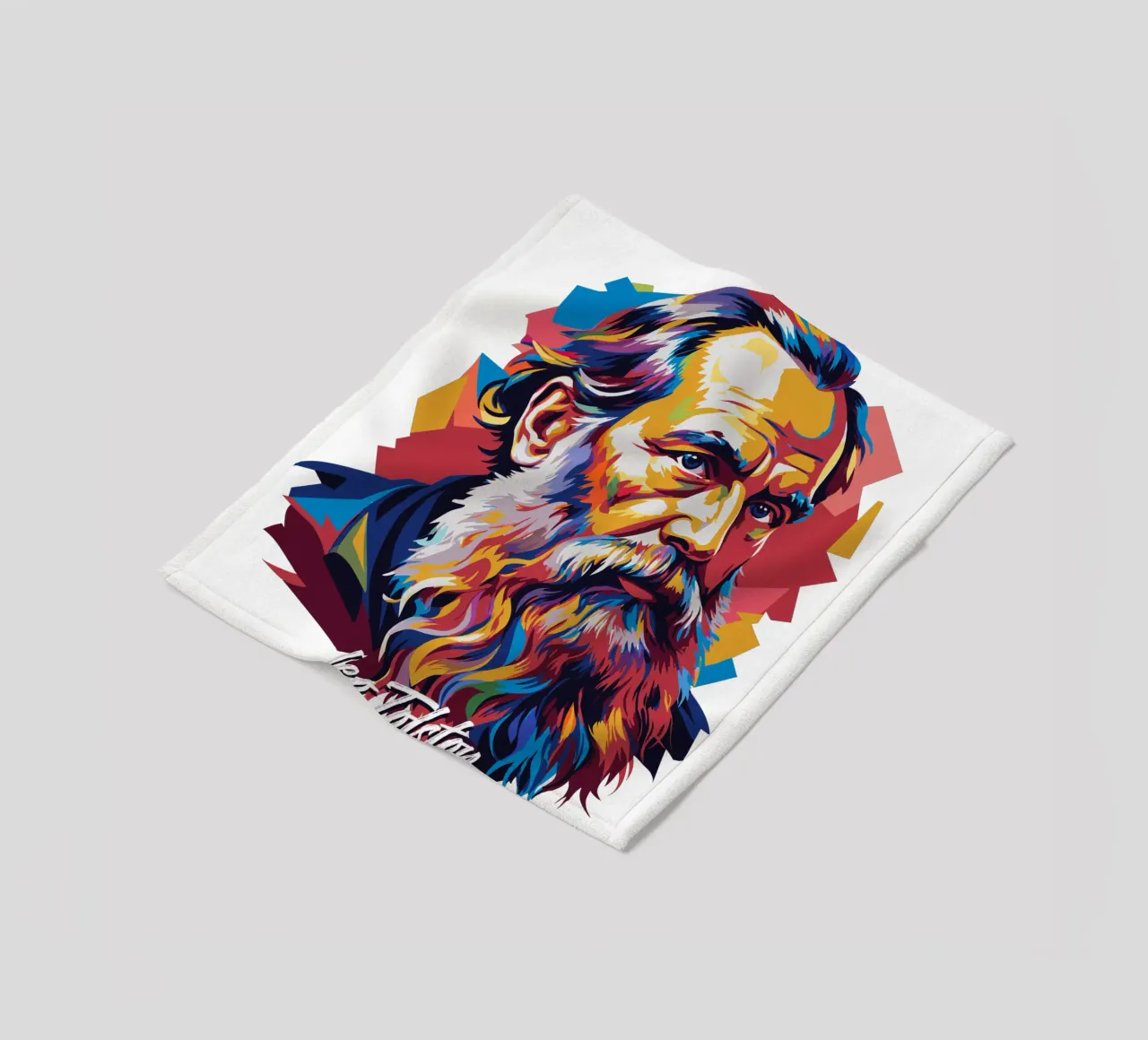 Leo Tolstoy in WPAP Pop Art coperta in pile da vectorartnesia