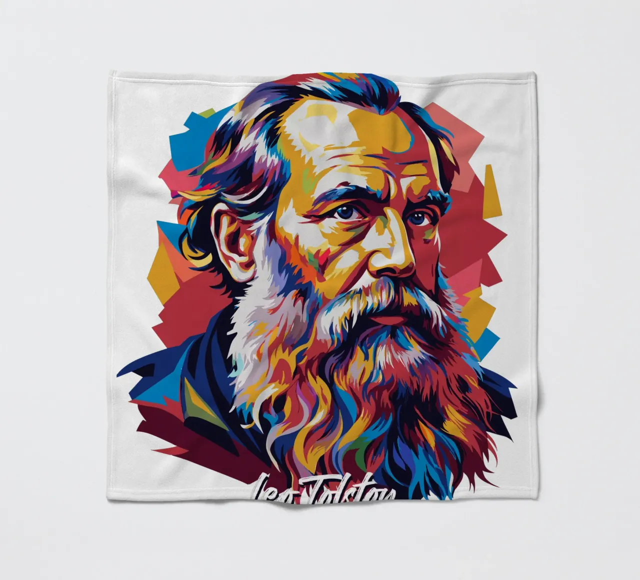 Leo Tolstoy in WPAP Pop Art coperta in pile da vectorartnesia