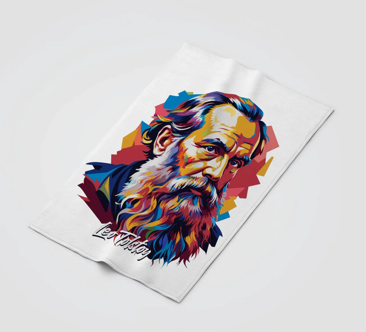 Leo Tolstoy in WPAP Pop Art coperta in pile da vectorartnesia