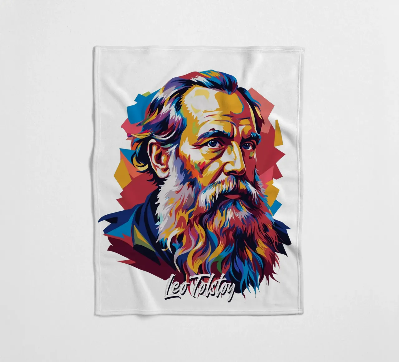 Leo Tolstoy in WPAP Pop Art coperta in pile da vectorartnesia