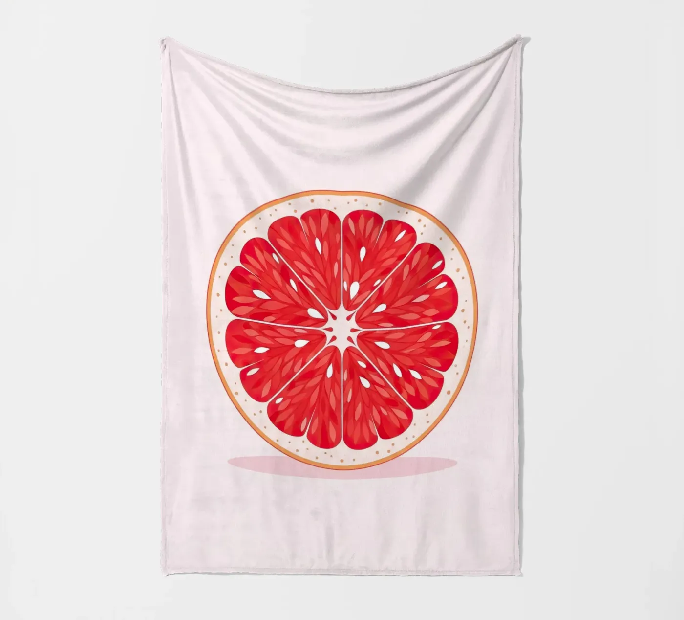 Grapefruithelft fleecedeken van FlatPrint Studio