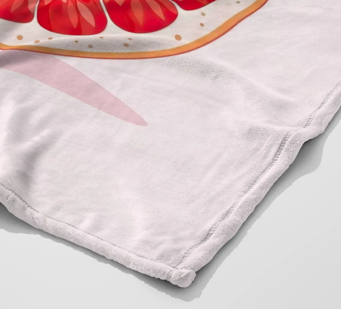 Grapefruithelft fleecedeken van FlatPrint Studio