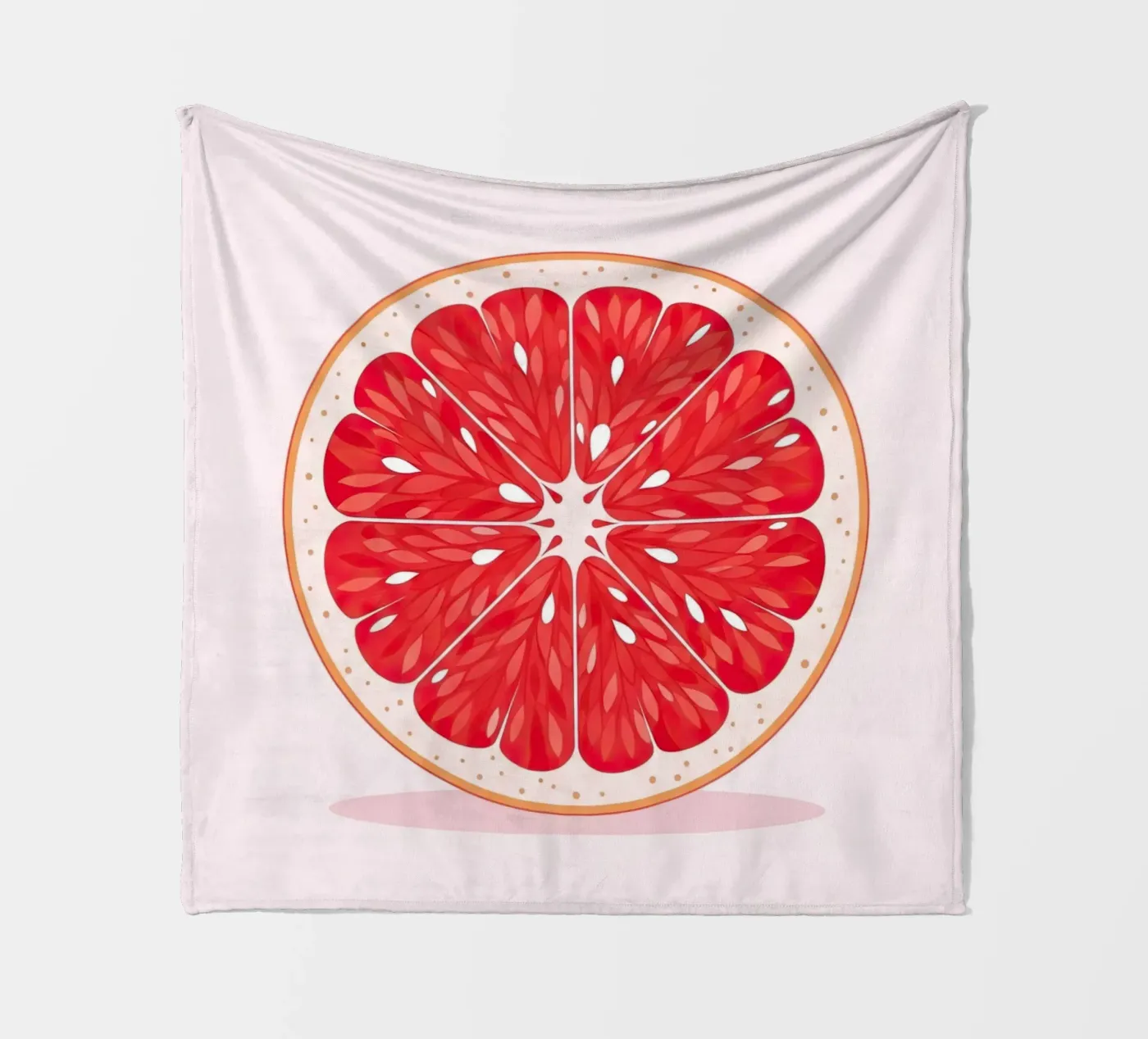 Grapefruithelft fleecedeken van FlatPrint Studio