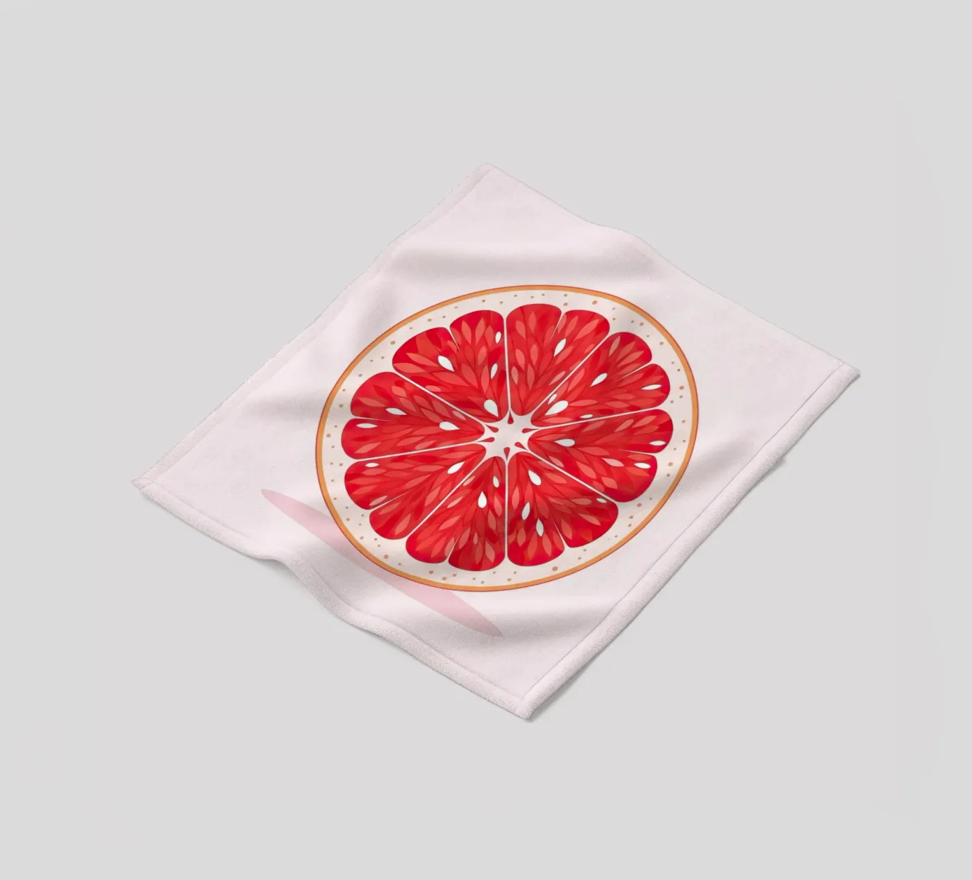 Grapefruithelft fleecedeken van FlatPrint Studio