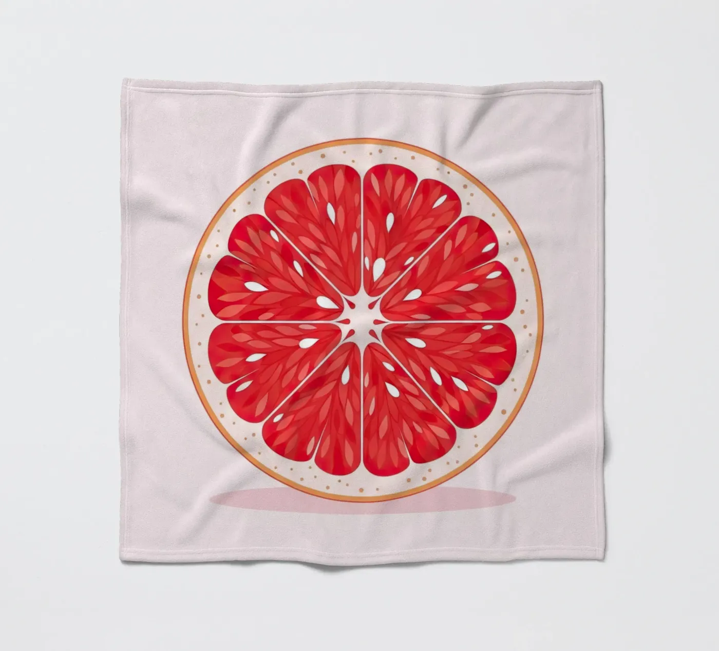 Grapefruithelft fleecedeken van FlatPrint Studio