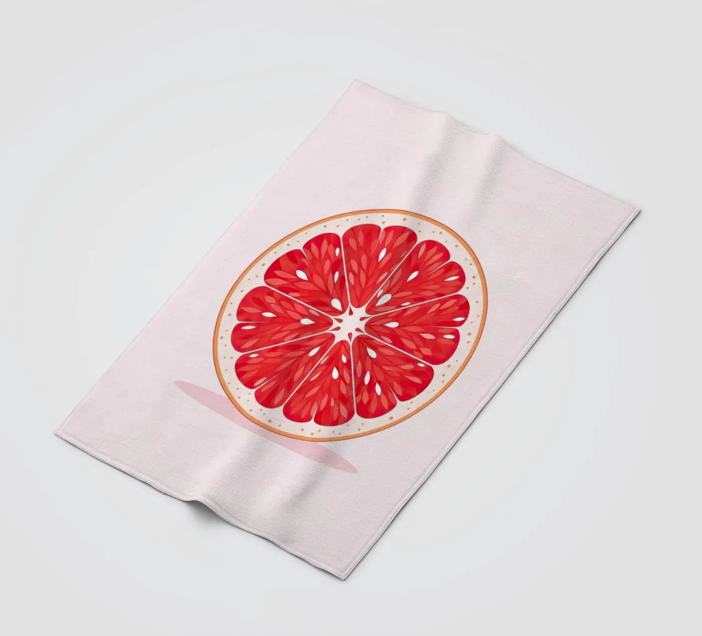 Grapefruithelft fleecedeken van FlatPrint Studio