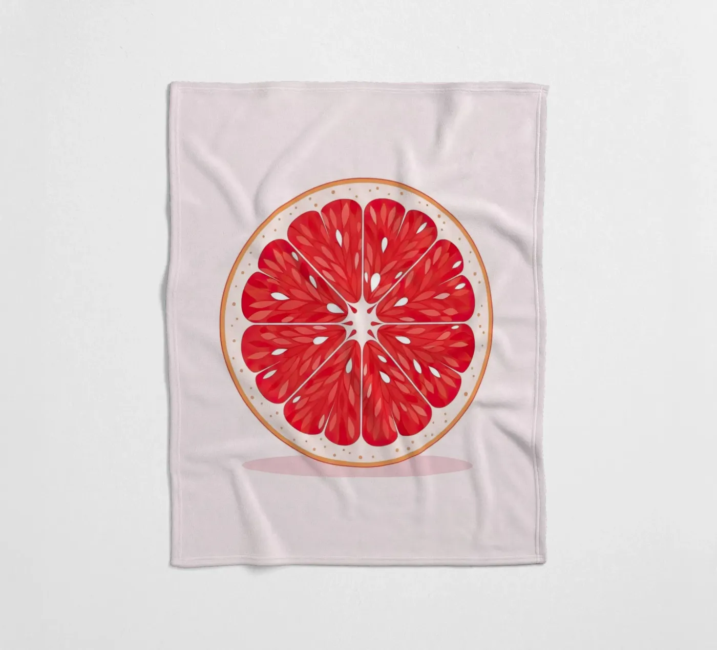 Grapefruithelft fleecedeken van FlatPrint Studio
