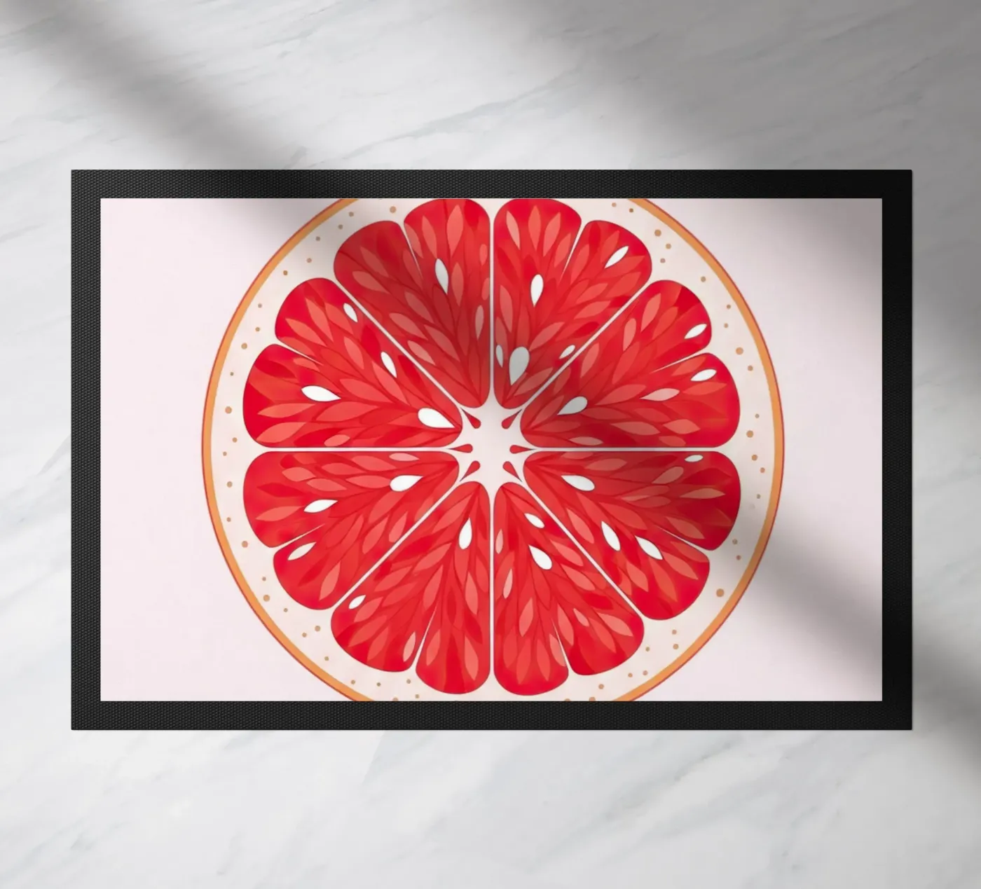 Grapefruit-Hälfte Fußmatte von FlatPrint Studio