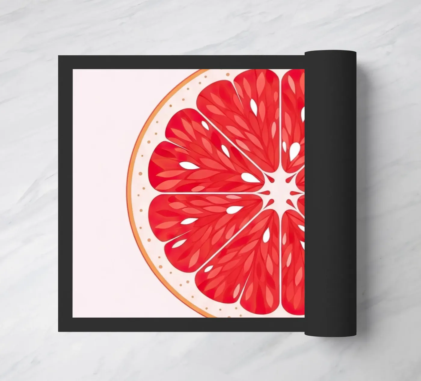 Grapefruit-Hälfte Fußmatte von FlatPrint Studio