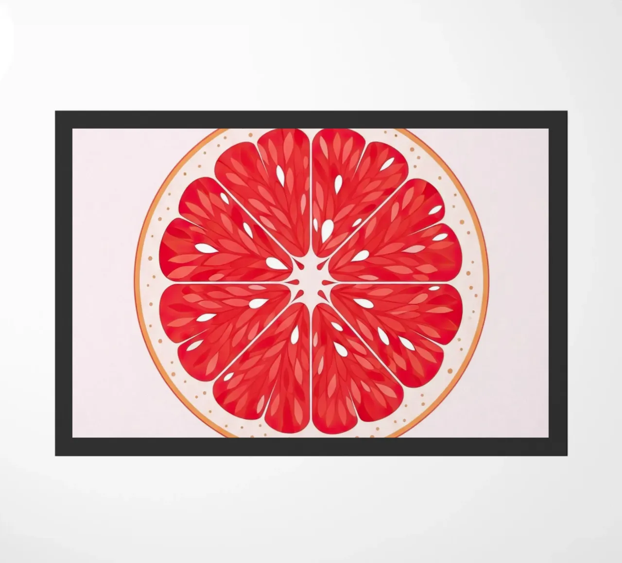 Grapefruit Half doormat by FlatPrint Studio