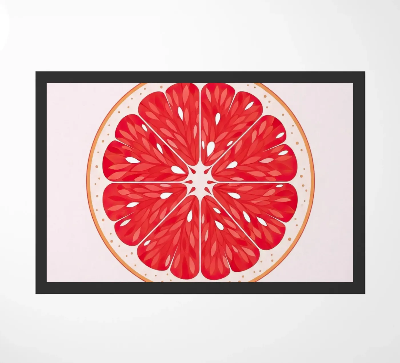 Grapefruit-Hälfte Fußmatte von FlatPrint Studio