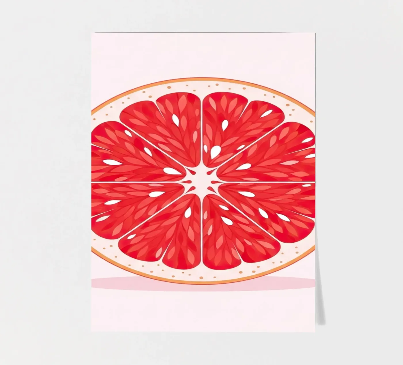 Grapefruit Half sticker sheet by FlatPrint Studio