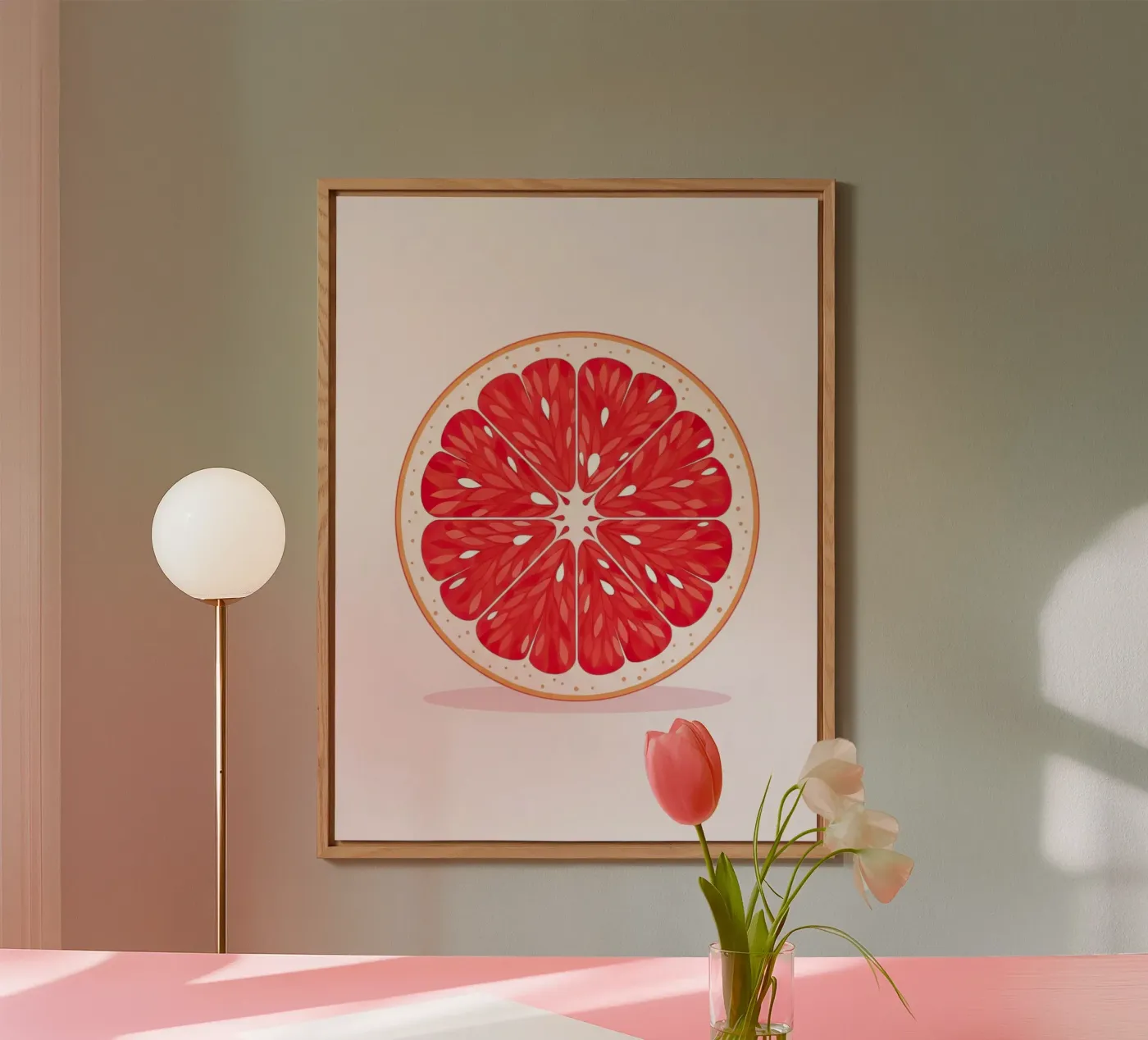 Grapefruit Half forex plate by FlatPrint Studio