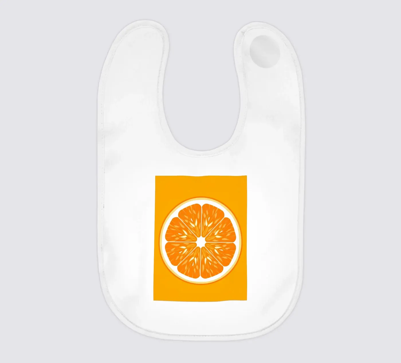 Coupe transversale d'une tranche d'orange bavoir de FlatPrint Studio