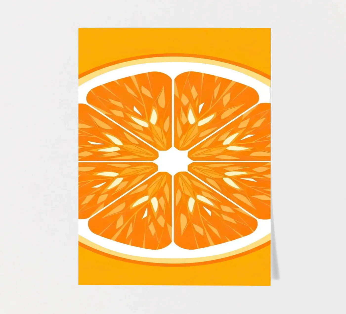 Orange Slice Cross-section sticker sheet by FlatPrint Studio