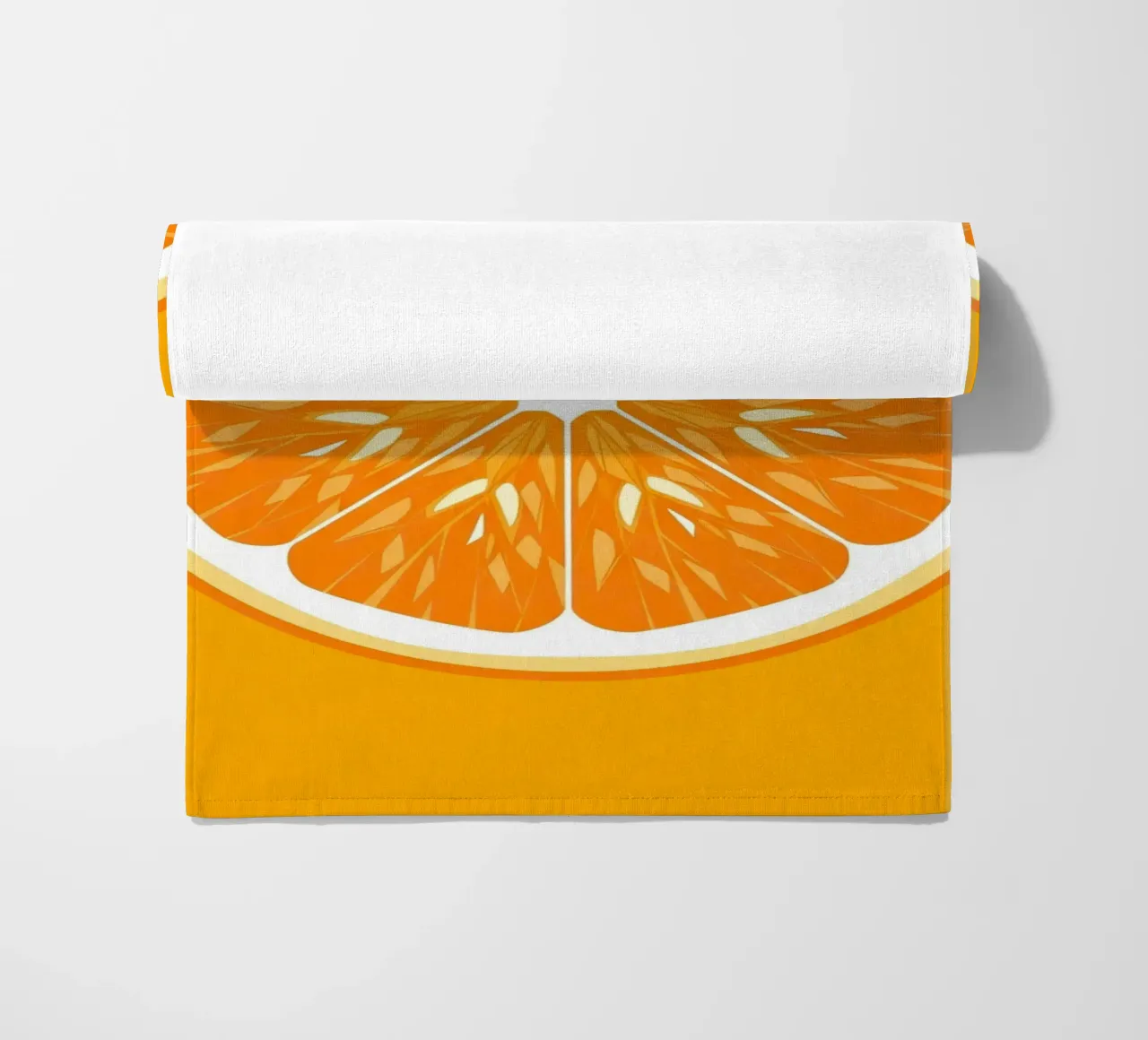 Sezione trasversale di una fetta d'arancia telo mare da FlatPrint Studio