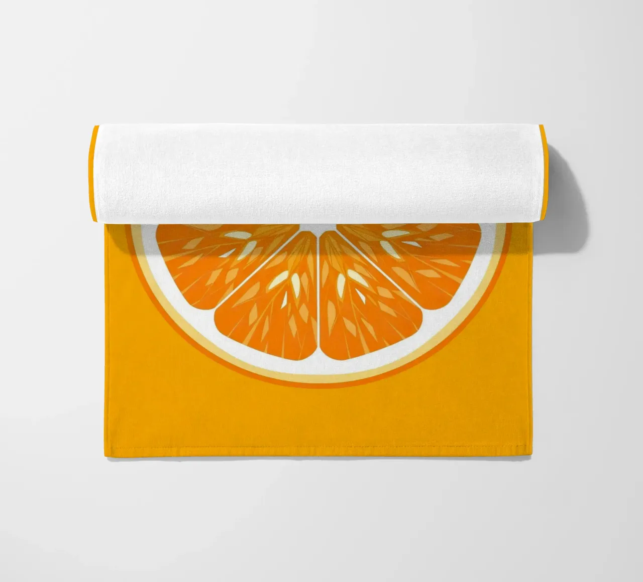 Sezione trasversale di una fetta d'arancia telo mare da FlatPrint Studio