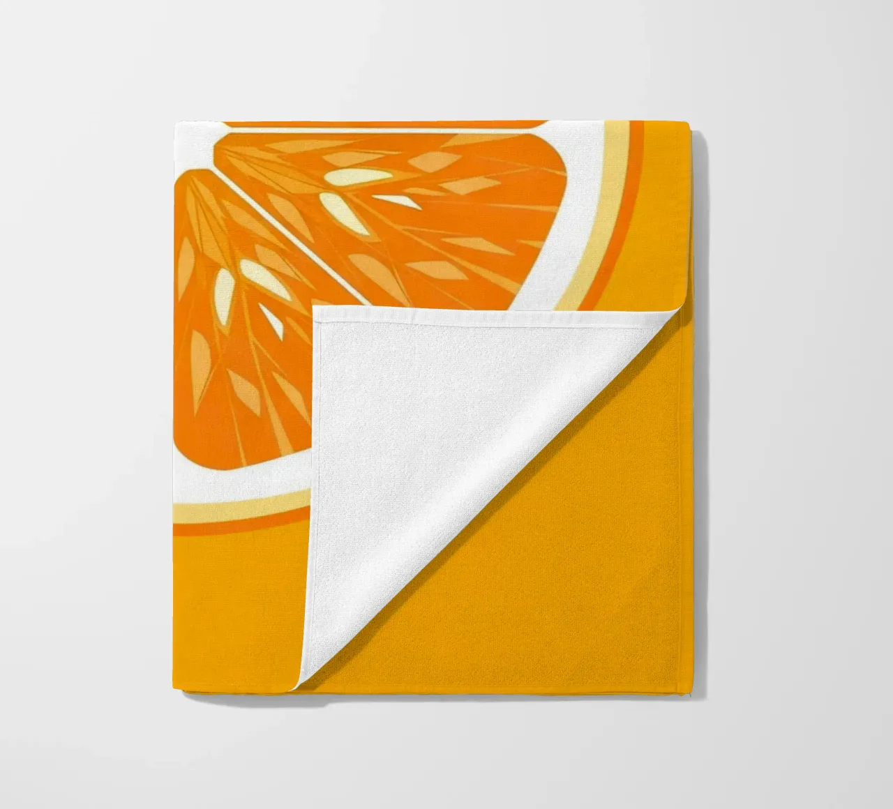 Sezione trasversale di una fetta d'arancia telo mare da FlatPrint Studio