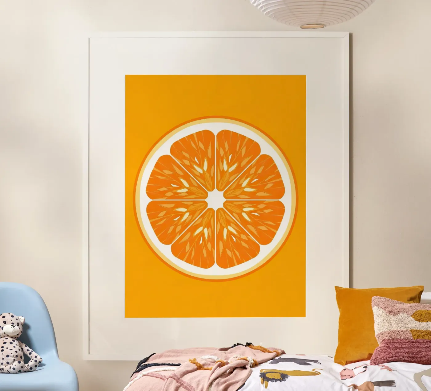 Orange Slice Cross-section poster by FlatPrint Studio