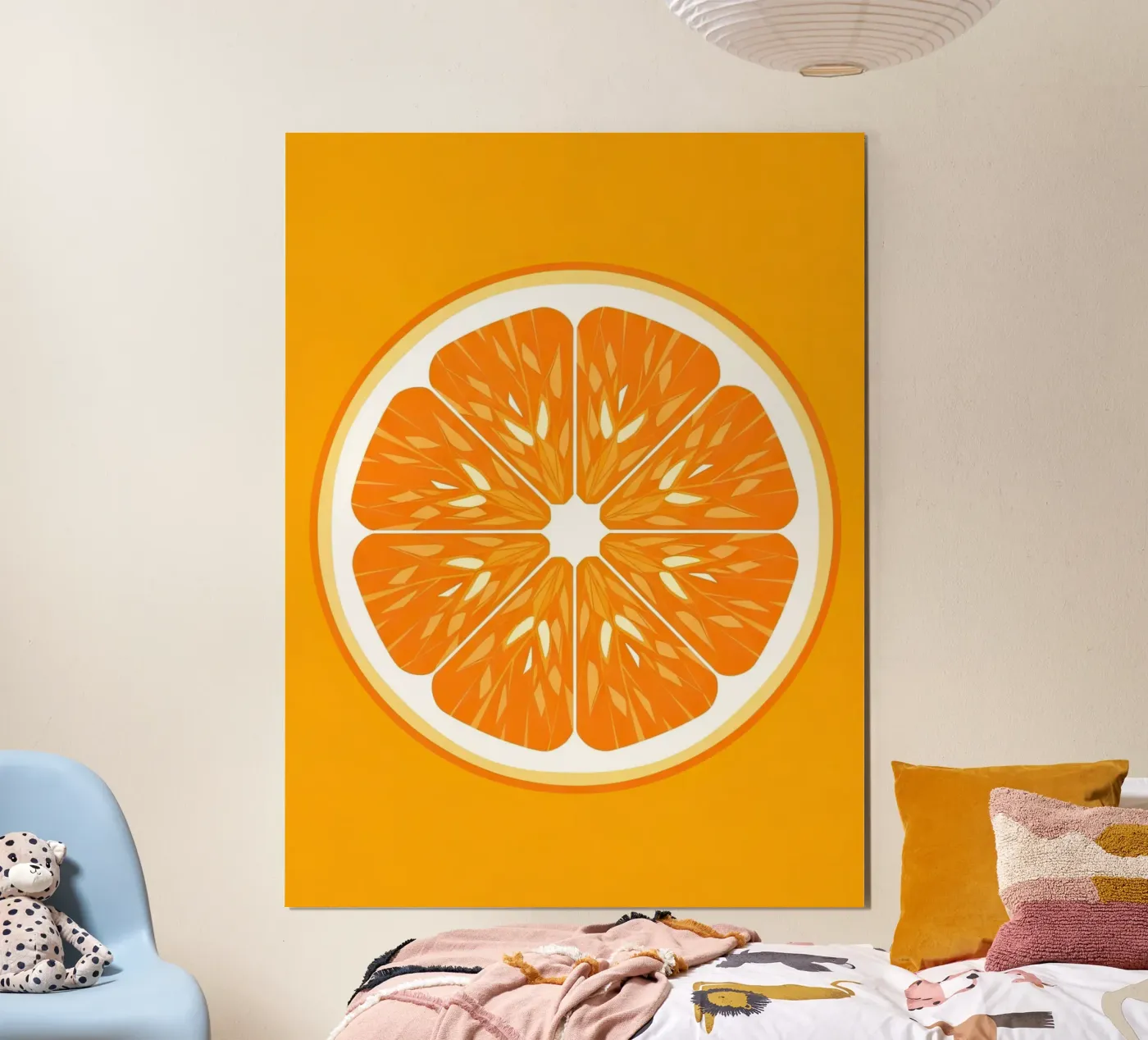 Orange Slice Cross-section poster by FlatPrint Studio