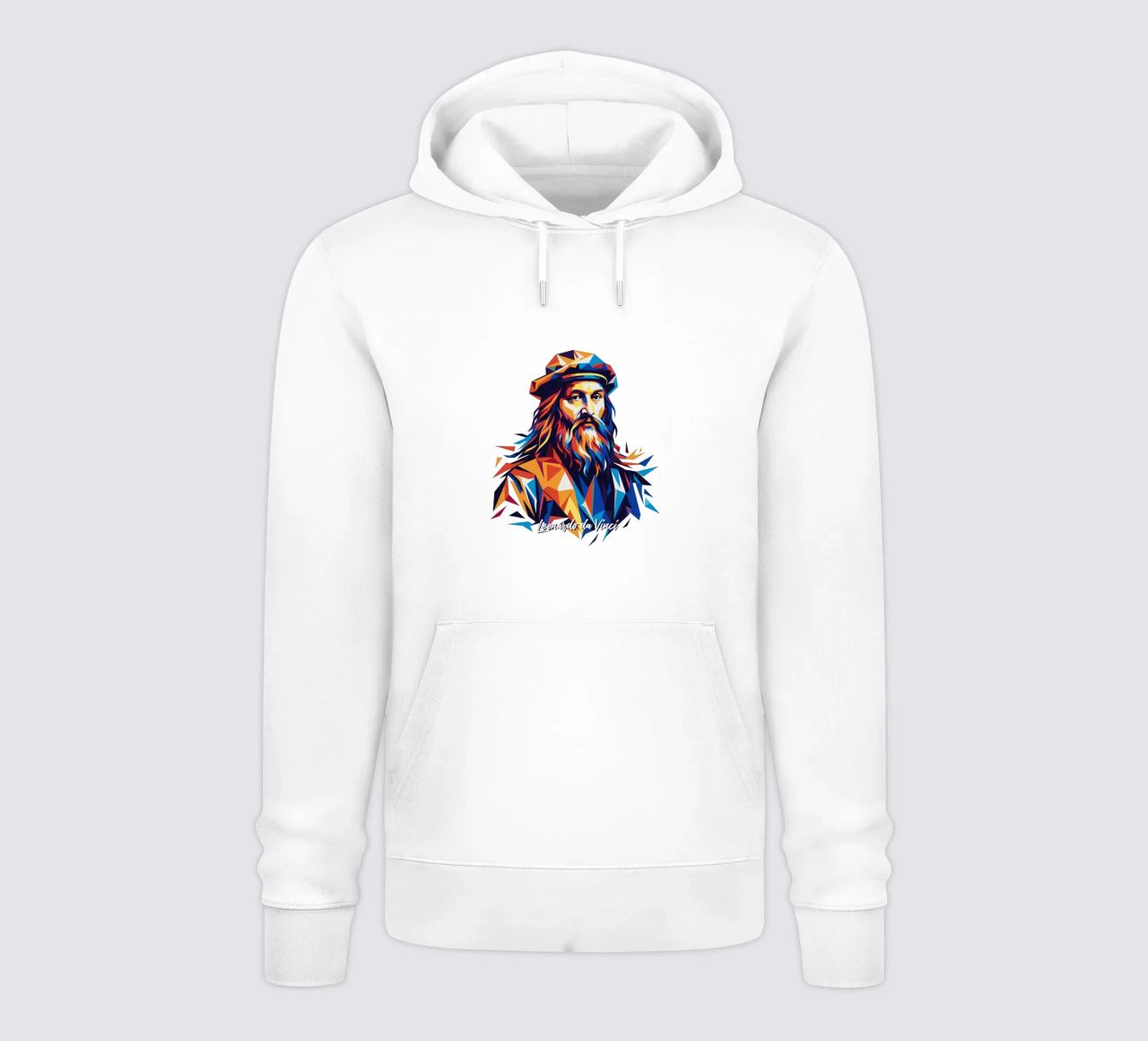 Leonardo da Vinci in WPAP Pop Art felpa con cappuccio da vectorartnesia