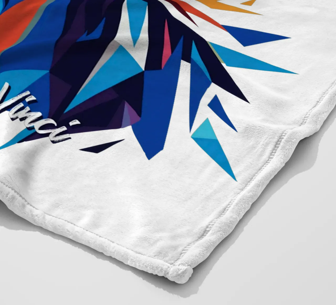 Leonardo da Vinci in WPAP Pop Art coperta in pile da vectorartnesia