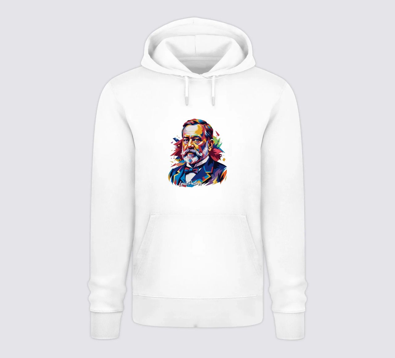 Louis Pasteur in WPAP Pop Art felpa con cappuccio da vectorartnesia